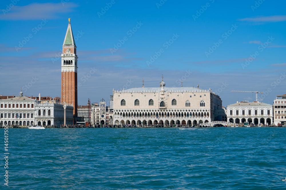 Venice lagoon with cityscape, Italy