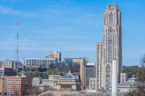 Skyline of Pittsburgh, Pennsylvania from Schenley Park photo