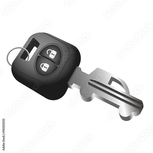 Car key and car symbol