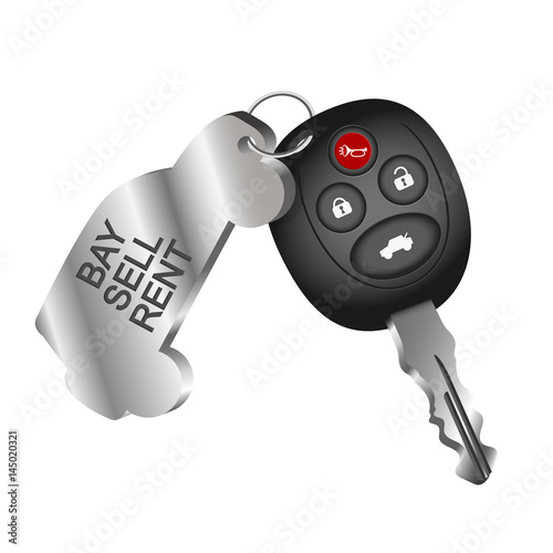 Car key symbol for car rental