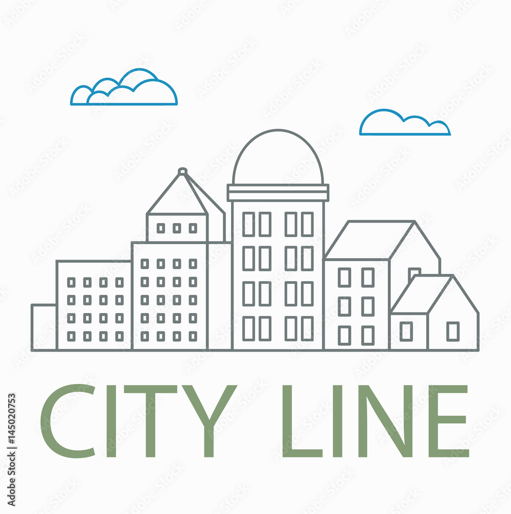 Line linear urban city landscape