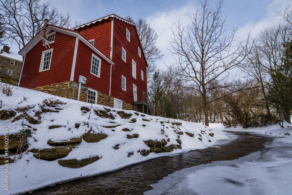The Snowy Wallace Cross Mill in Felton, Pennsylvania The Snowy Wallace Cross Mill in Felton, Pennsylvania