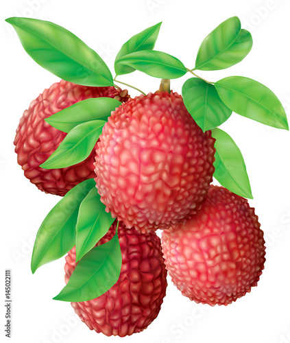 Bunch of Lychee fruits