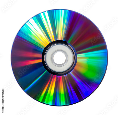 CD or DVD disk isolated on white background