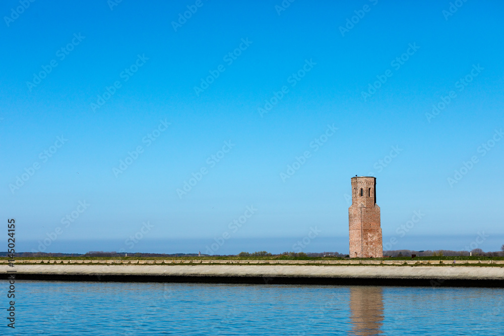 Plompetoren / Church Tower Of The Drowned Village Of Koudekerke Netherlands