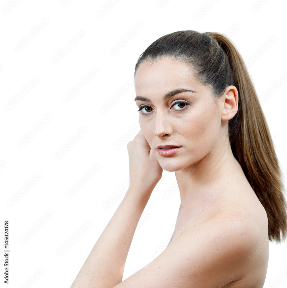 Beautiful young ginseng bare shoulders body care Beautiful young ginseng bare shoulders body care