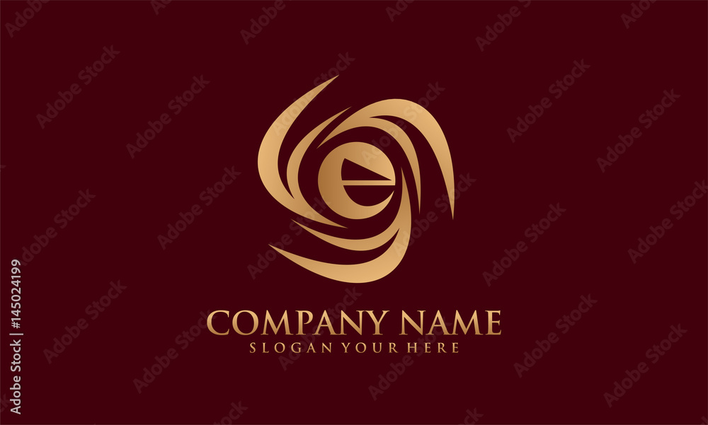 e circle vector logo e circle vector logo