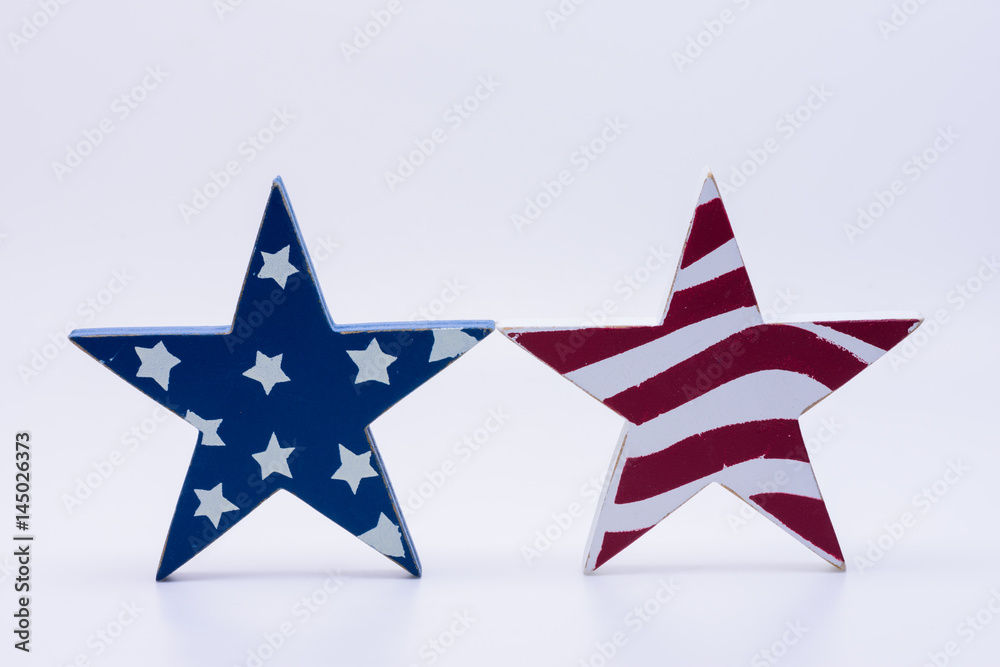 Stars creating USA flag with white background Stars creating USA flag with white background