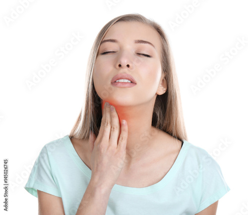 Sick young woman having pai...