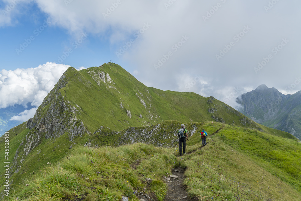 Fototapeta premium Wandern in den Bergen