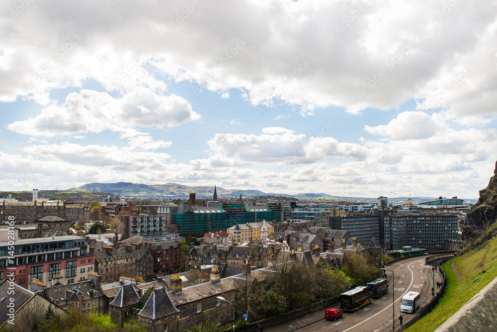 Street view in Edinburgh, Scotland