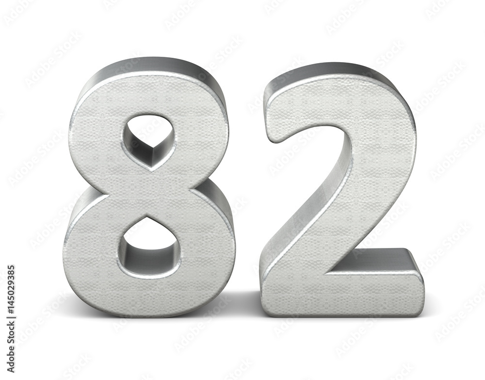 82 zahl silber 3d number silver struktur 82 zahl silber 3d number silver struktur