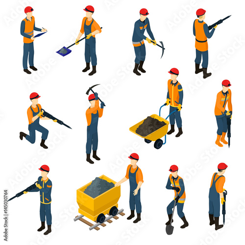 Isometric Miners Set