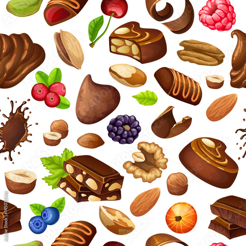 Cartoon Chocolate Seamless Pattern