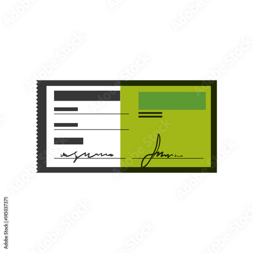 Bank check transaction icon vector illustration graphic design
