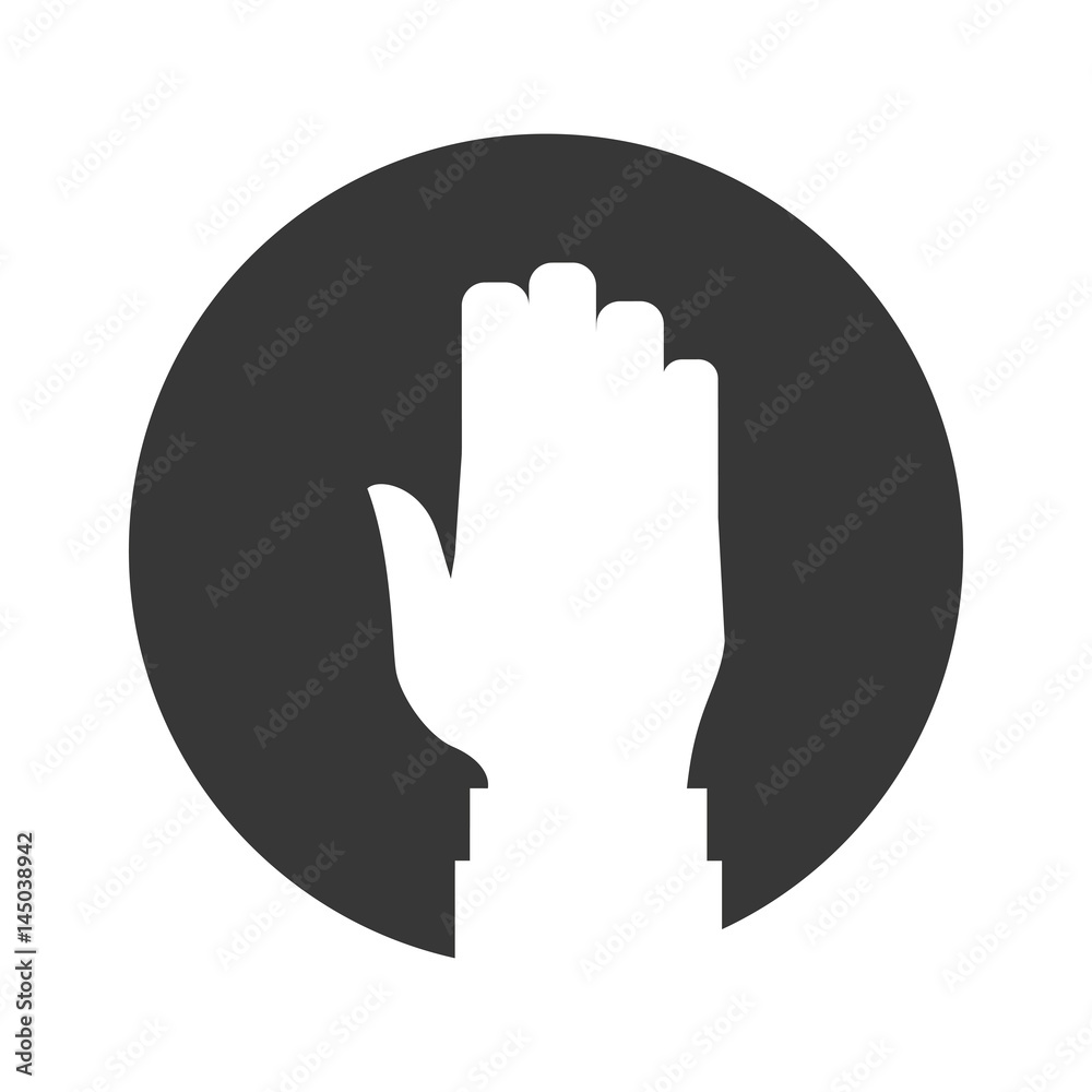 Hand gesturing symbol icon vector illustration graphic design