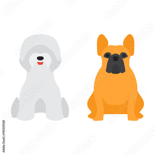 Funny cartoon dog character bread cartoon puppy friendly adorable canine vector illustration. © Vectorvstocker