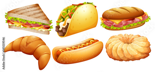 Different types of fastfood