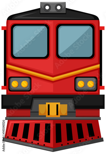 Train design in red color