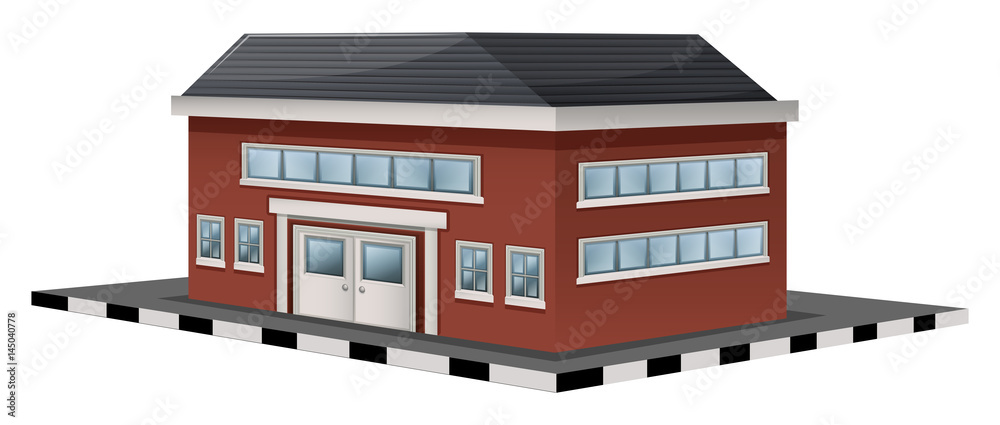 Architecture design for station on the road Architecture design for station on the road