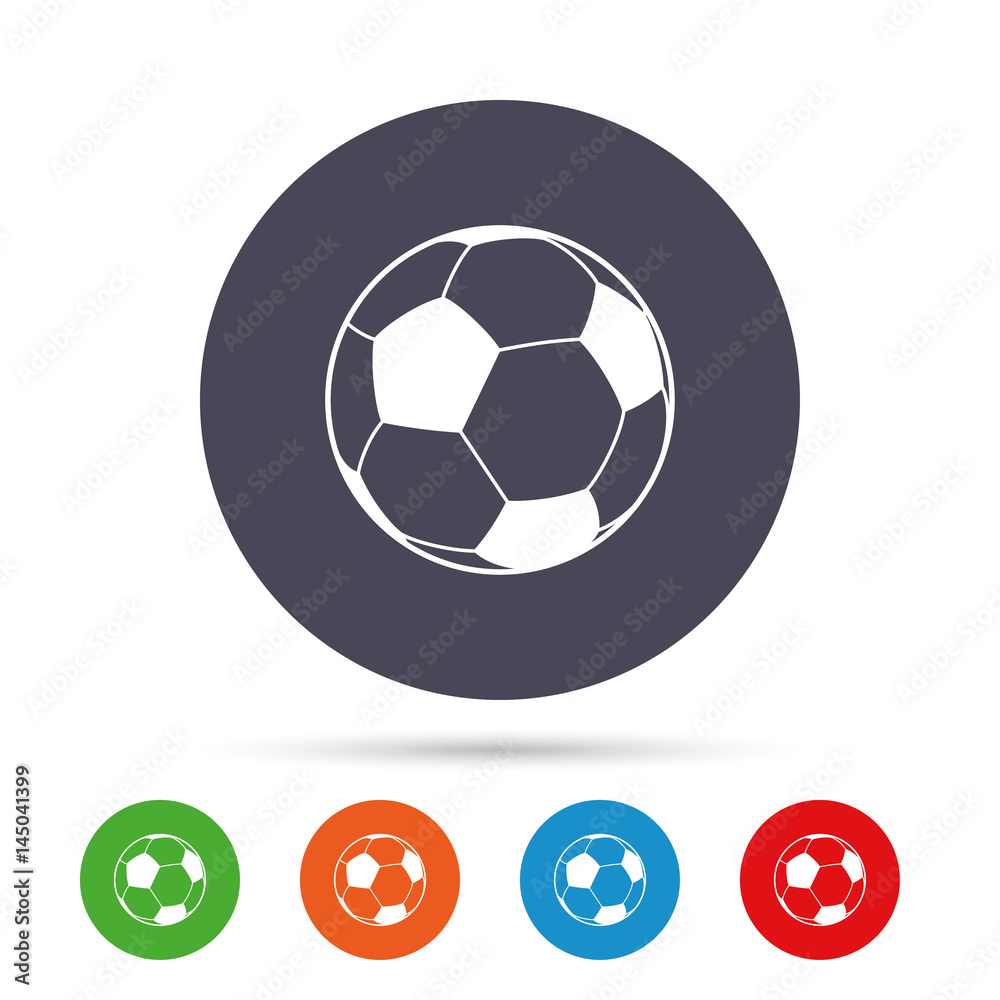 Football ball sign icon. Soccer Sport symbol. Football ball sign icon. Soccer Sport symbol.
