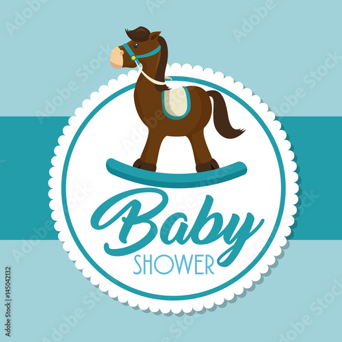 baby shower invitation card vector illustration design