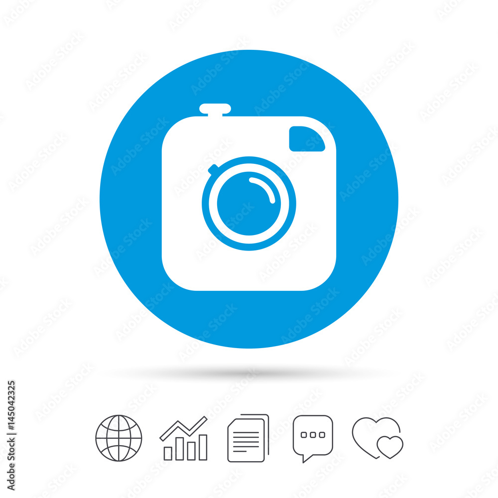 Hipster photo camera sign icon. Retro camera. Hipster photo camera sign icon. Retro camera.