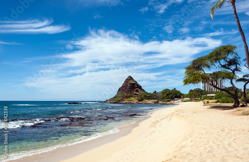 Sandy beach, Oahu island, Hawaii photo