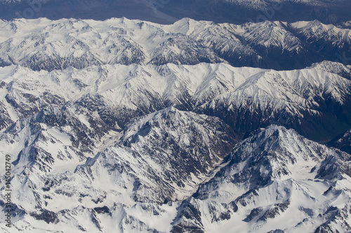 Top view of the Himalayan mountains in Tibet © OlegD
