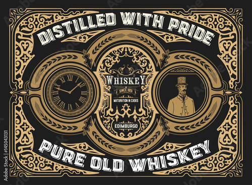 Vintage Whiskey Label