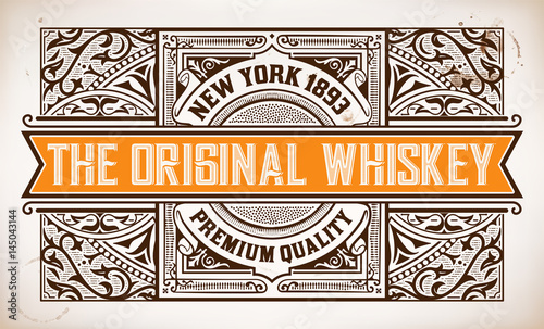 Retro Label with western style