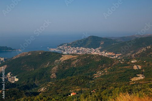 The Budva Riviera in Montenegro. Sea coast of Montenegro. © Nadtochiy