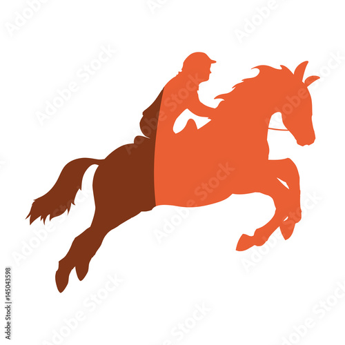 Horse riding equestrian sport icon vector illustration graphic design