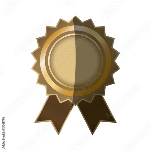 Award ribbon blank icon vector illustration graphic design