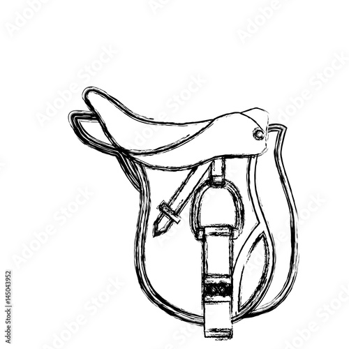 Horse riding equipment accesory icon vector illustration graphic design
