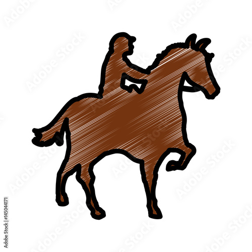 Horse riding equestrian sport icon vector illustration graphic design
