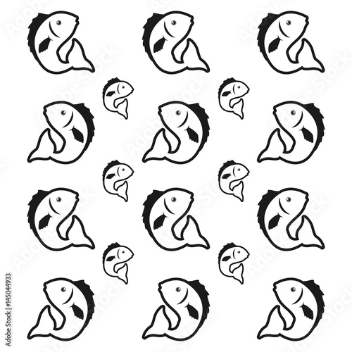 Fish sea background symbol icon vector illustration graphic design