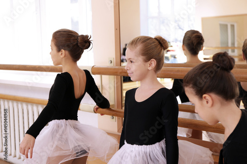 Cute little girls training ...