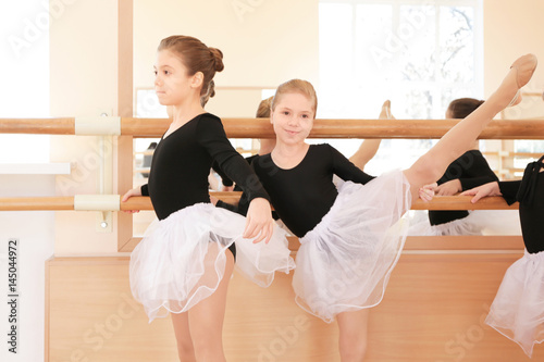 Cute little girls training ...