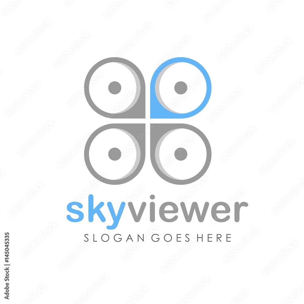 Drone camera logo design vector Drone camera logo design vector