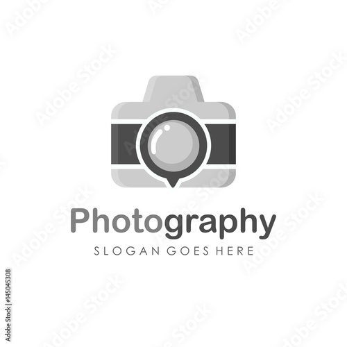Camera logo design vector