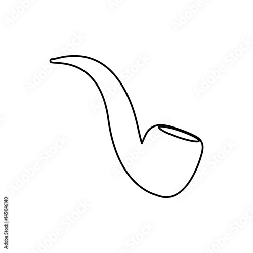 Tobacco pipe isolated icon vector illustration graphic design