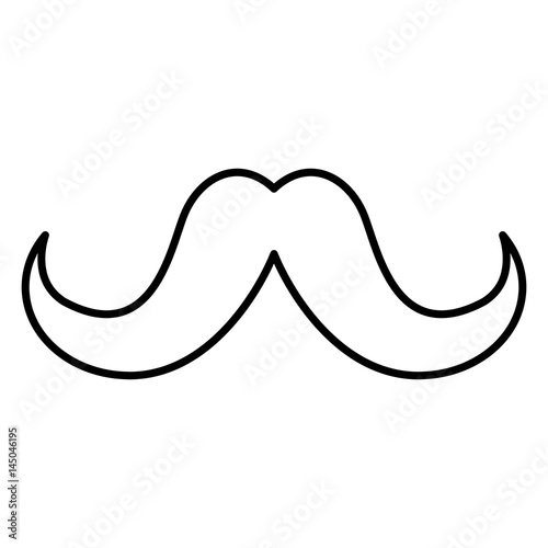 Vintage hipster mustache icon vector illustration graphic design