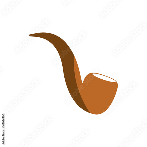 Tobacco pipe isolated icon vector illustration graphic design