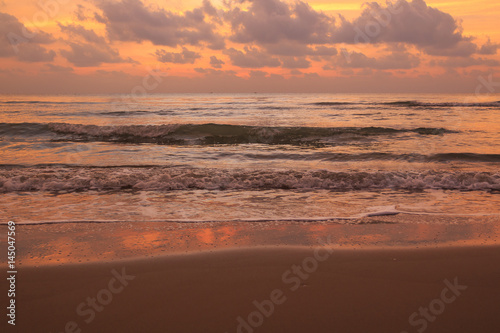 sunrise sky and sea landscape  nature background, for graphic background.. © janjutamas