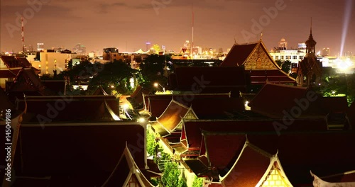 Time lapse of Kaosan tourist area in Bangkok Thailand.  photo