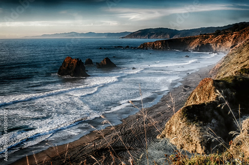 Foto The picturesque Sonoma  California coastline