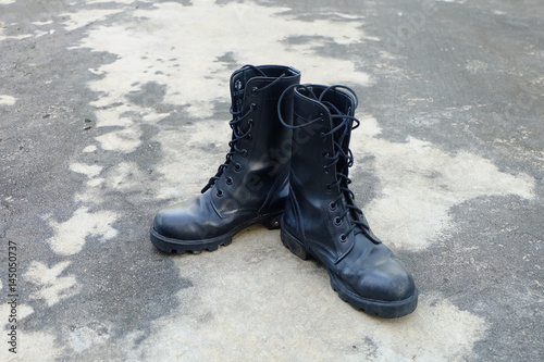 Pair of Black old Army Working Boots Great for Any Use.