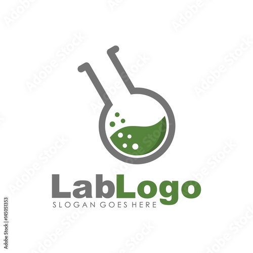 unique and creative logo lab innovation vector