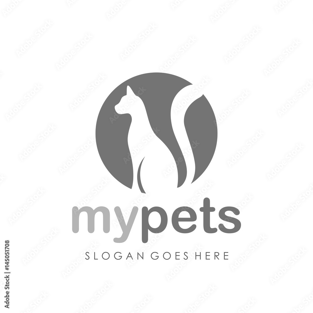 Kitty cat logo design vector Kitty cat logo design vector